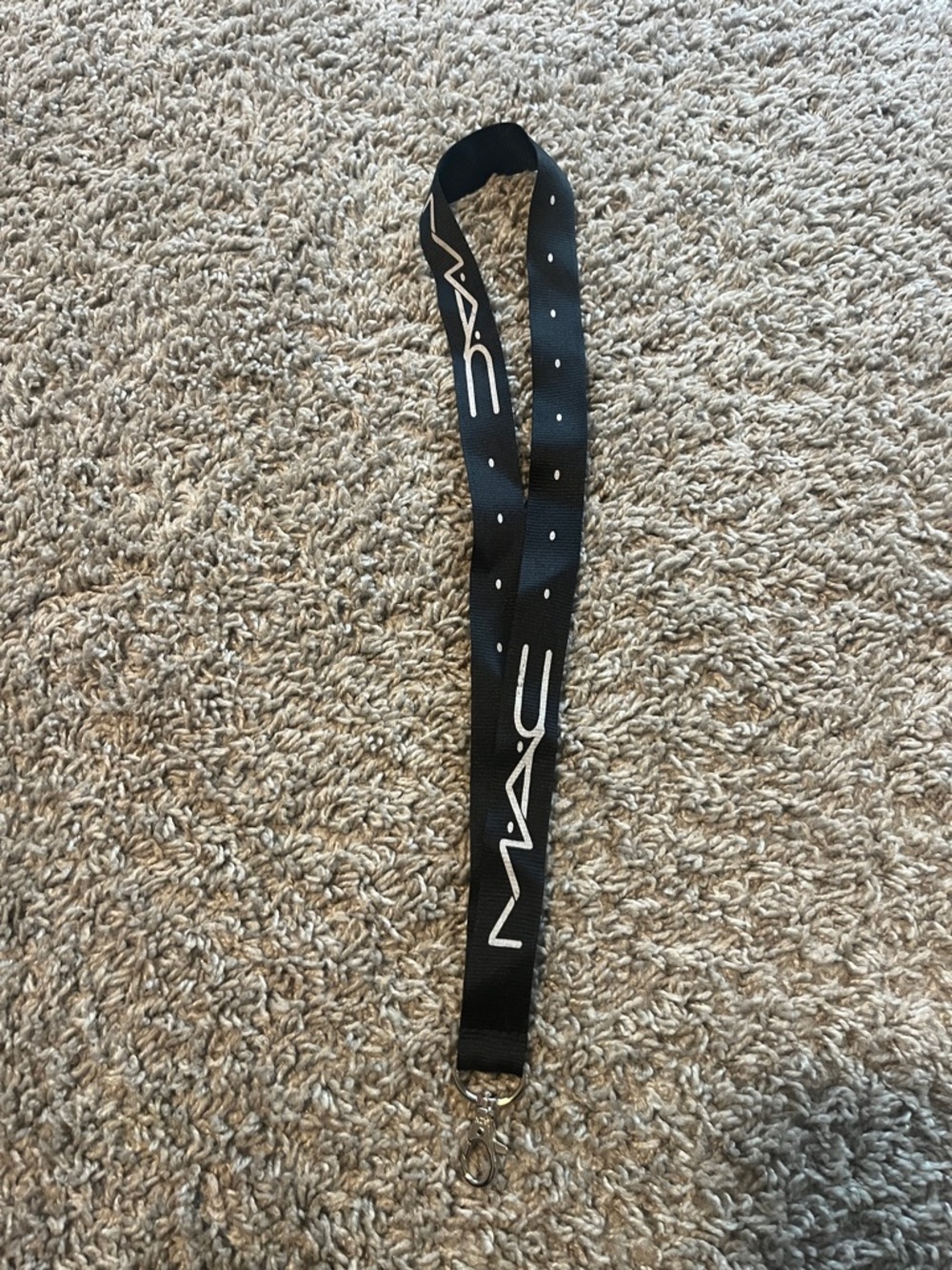 MAC Cosmetics Black and White Logo Lanyard